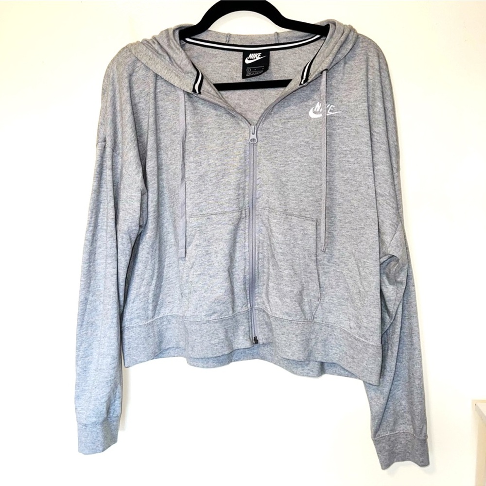 Nike Women’s Light Gray Full-Zip Hoodie 0012